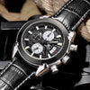 Leather Chronograph Military Watch