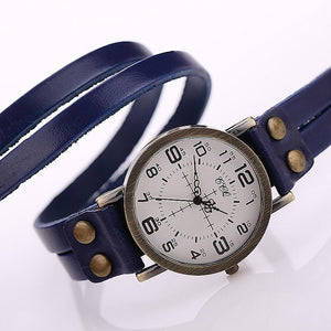 CCQ Leather Vintage Watch
