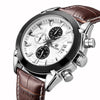 Leather Chronograph Military Watch