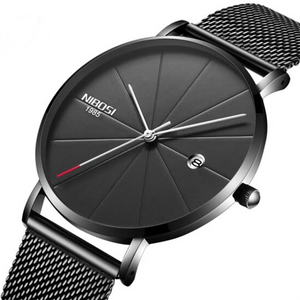 Loop Minimalist Watch Black Silver