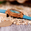 Sky Blue Wooden Watch